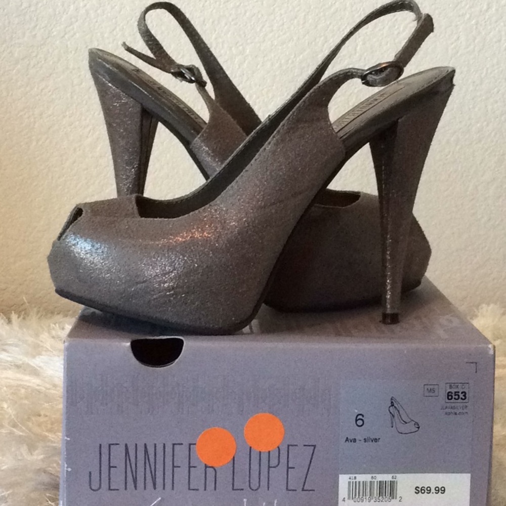 Jennifer Lopez Shiny/Glitter Heels
